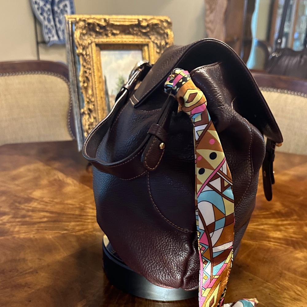 Brown Leather Backpack - Picture 6 of 8